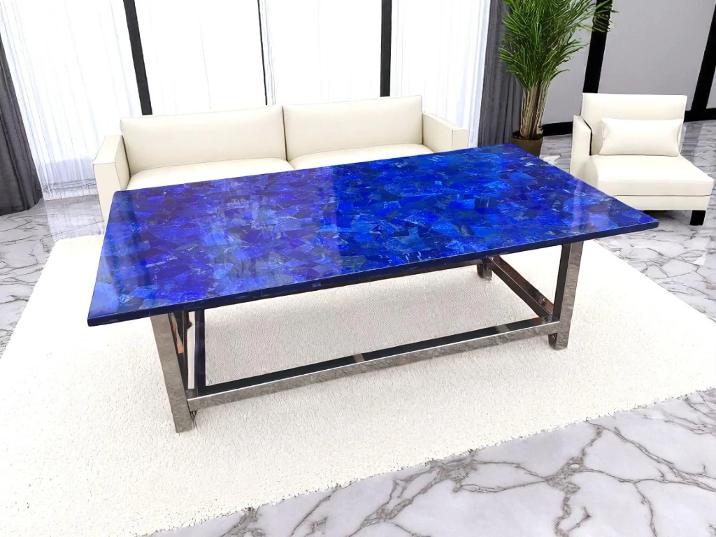 Lapis Lazuli Marble Table Top in Rectangle Shape